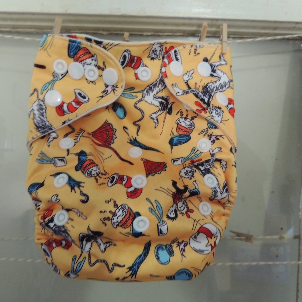 Cat in the Hat OS Pocket Cloth Diaper